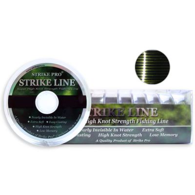 Леска Strike Pro "Strike Line" зелёно-чёрная 0,305mm 6,6 kg 100m 10шт зелёно-чёрная