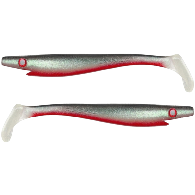 Силиконовая приманка Strike Pro Pig Shad Tournament 180мм 30гр цвет : Red Ghost Turkos holo (уп./2шт.)