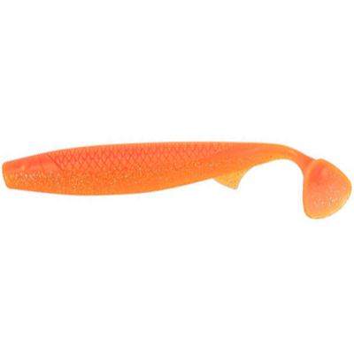 Силиконовая приманка Helios Pike King 6.3"/16 см Orange & Sparkles 3шт (HS-37-022)