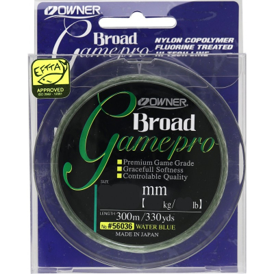 Леска Owner Broad Game Pro Blue 300м 0,34мм 7,89кг