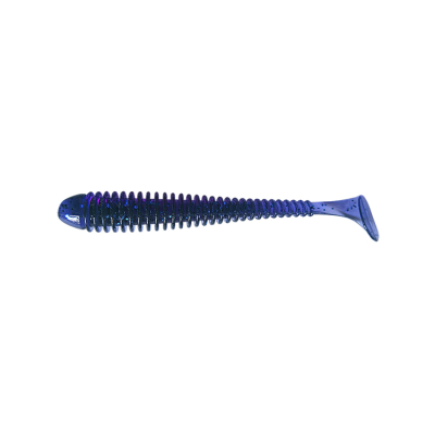 Силиконовая приманка Pike Hunter Ribbed Worm 89 цвет Fialka (UV)