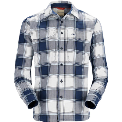 Рубашка Simms Guide Flannel, Navy/White Dimensional Buffalo, XL
