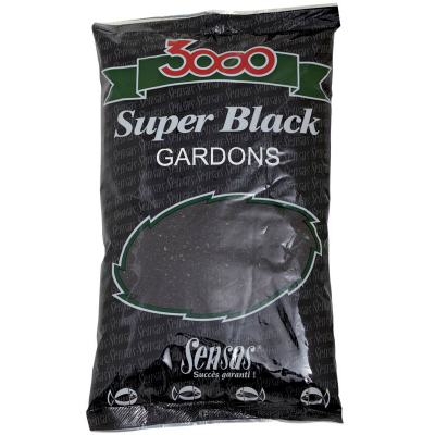 Прикормка Sensas 3000 Super BLACK Gardons 1кг