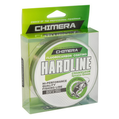 Леска Chimera Hardline Fluorocarbon Coating Chameleon Iguana Green 100m # 0.165