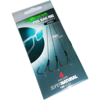 Оснастка волосяная Korda PVA Bag Rig-8B Wide Gape 18lb KCR109