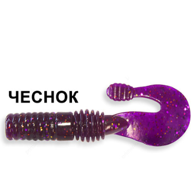 Силиконовая приманка Crazy Fish Powertail 4-7-2-5 чеснок цв. lilac (сирень)