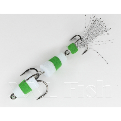 Приманка Мандула "Флажок" XXL Fish Модель 12 цв. БелоЗеленоБелый