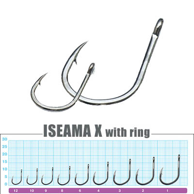 Одинарный крючок Owner 56501 Iseama X w/eye BC №4 5шт