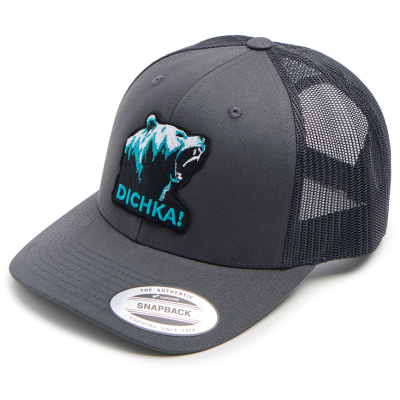 Кепка с сеткой 6P Volga Baits Dichka! Roar Rawcut #Charcoal/Black&Azure