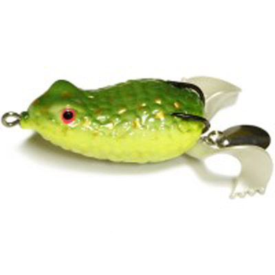 Приманка-незацепл. силикон. оснащ. плав. Лягушка-спиннер Kosadaka LF17 50mm, 12g, цвет C33