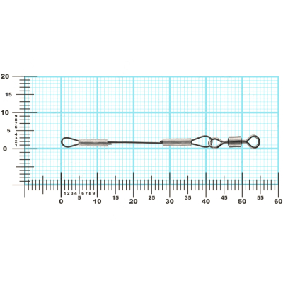 Титановое звено с вертлюгом для ассиста Vido Craft 55 мм, толщ. 0,4 мм, 20 кг, 3 шт/уп VD-ATiSLRS-04-55(3)