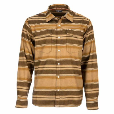 Рубашка Simms Gallatin Flannel LS Shirt, Dark Bronze Stripe, S