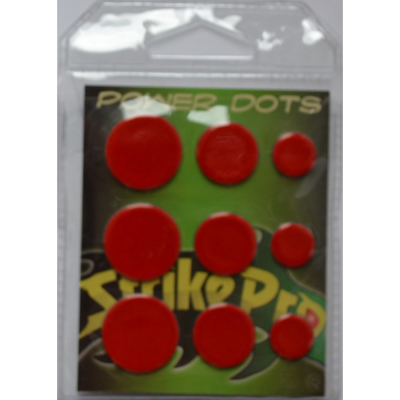 Power Dots STRIKE PRO Свинцовые наклейки для воблеров оранжевые (размер XL 1-2-3гр.) 9шт.