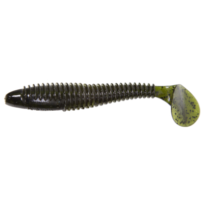Силиконовая приманка Kaida Shrimp 4" 10cm 8g Green Pumpkin-6tails HT#002