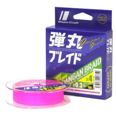 Шнур Major Craft Dangan Brade X4 150m DB4-150/0.6PK (розовый)
