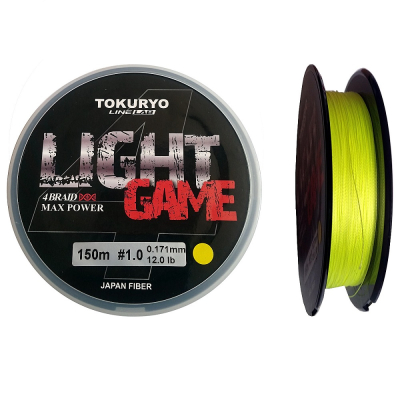 Шнур Tokuryo Light Game X4 Yellow 0.8 PE 150m