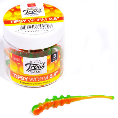 Мягкая приманка Lucky John Pro Series Tipsy Worm 2.8" цв. T76