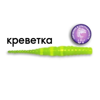 Силиконовая приманка Crazy Fish Polaris 5-4.5-6-4 креветка цв. chartreuse (шартрез)