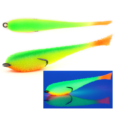 Мормыш Классическая Поролоновая рыбка с поджатым двойником 8 см, цв. 10, 3 шт/упак