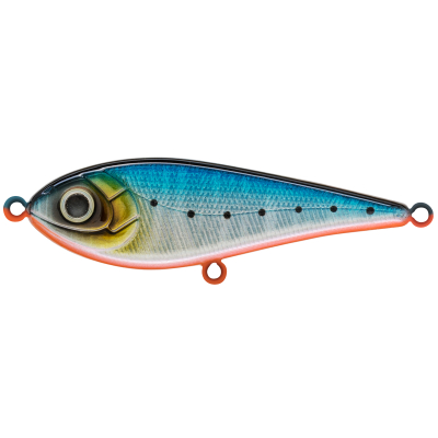 Воблер Strike Pro Buster Jerk II Shallow Runner, 120 мм, 37 гр. цвет цвет: A234-SBO-LU Blue Back Silver OB Fluo, (EG-049#A234-SBO) (9931420)