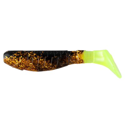 Силиконовая приманка Helios Chubby 3,55"/9 см Black Sparkles LT 5шт. (HS-4/1-033)