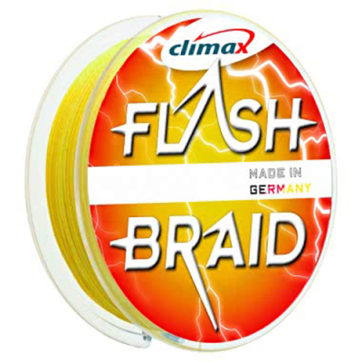 Плетёный шнур Climax Flash Braid 100м 0.14мм 9кг/19lb (жёлтый)