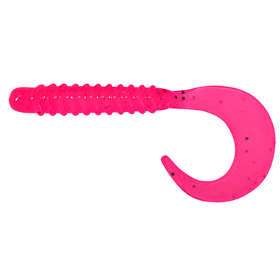 Силиконовая приманка Pike Hunter Tail Grub 3/7.6см #006 Clear Pink (UV) 10шт