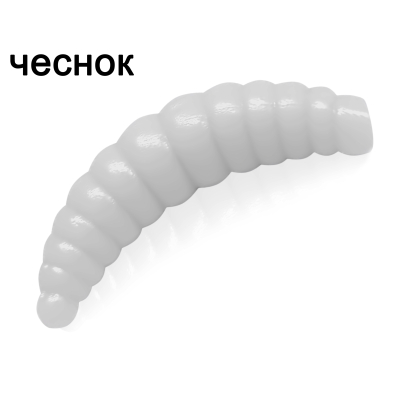 Силиконовая приманка Microfishing Magott 1,9" - 8шт #1 Белый Чеснок