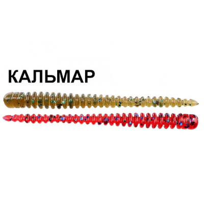 Силиконовая приманка Crazy Fish Cruel leech 1.6" 85-38-42/73-6 кальмар цв. green pumpkin bl. (зеленая тыква син.) / blue ruby (синий рубин)