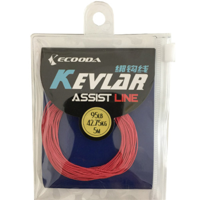 Леска Ecooda Kevlar Assist Line Drag Power розовый 225LB/101.25kg