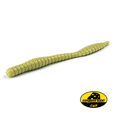 Силиконовая приманка Rampage Trout Hunting Dying Worm 3.1" - 80мм цв. #67 - запах Сыр (уп.7шт)