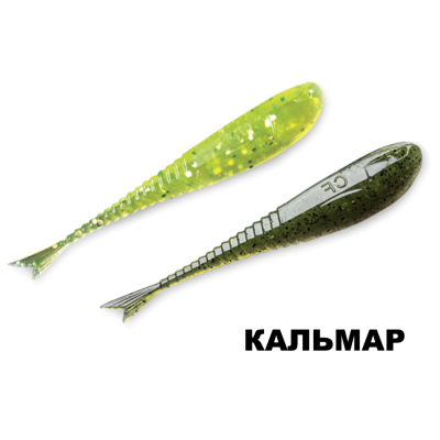 Силиконовая приманка Crazy Fish Glider 1.2" 70-30-16/20-6 кальмар цв. watermelon (арбуз)/ цв. kiwi (киви)