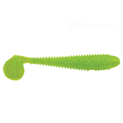 Виброхвост Mottomo Booster 9,5см Chartreuse Glitter 4шт.