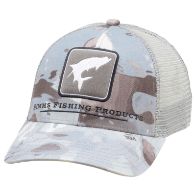 Кепка Simms Tarpon Icon Trucker, Cloud Camo Grey