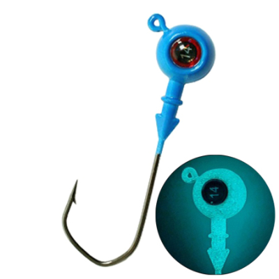 Джиг крашеный Шар 22 гр, кр-к VD-079 №12/0, цв. 10-синий люминофор GCB-079-12/0-22-10 3 шт