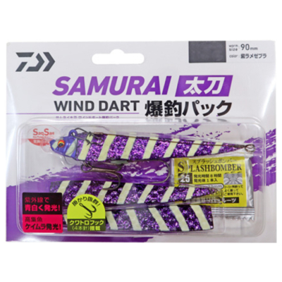 Приманка Daiwa Samurai Tachi Wind Dart Bakuchou Pack 14g цв. Purple Lame Zebra