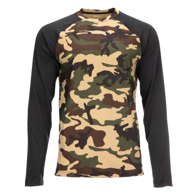 Термофутболка Simms Lightweight Baselayer Top, CX Woodland Camo, XL