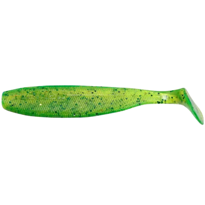 Силиконовая приманка Yaman Pro Sharky Shad 4,5" цвет #10 - Green pepper (уп 5 шт.)
