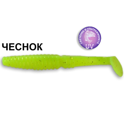 Силиконовая приманка Crazy Fish Scalp Minnow 7-8-6-5 чеснок цв. chartreuse (шартрез)