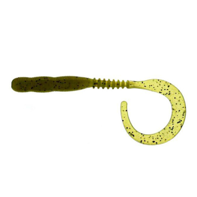 Силиконовая приманка Reins Curly Curly 4" цв. #001 Watermelon Seed