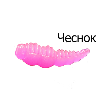 Мягкая приманка Boroda Baits Larva цв. Ярко-розовый, аттр. Чеснок, 12 шт./уп.