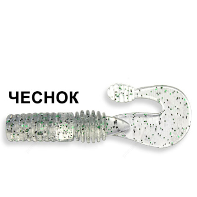 Силиконовая приманка Crazy Fish Powertail 4-7-7-5 чеснок цв. ghost (призрак)