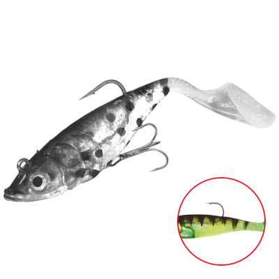 Силиконовая приманка оснащенная Mikado Crystal Fish WXH-66-14см цв. 60 (1уп.-2шт.)