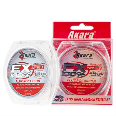 Леска Akara FX 100% Fluorocarbon 30m # 0,10