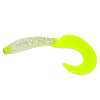 Силиконовая приманка Milmax (Тула) Головастик 4" цв. 019 серебро желтый (uv)