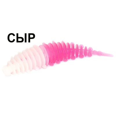 Мягкая приманка Boroda Baits Ayra Double Color цв. Белый/Ярко-розовый, аттр. Сыр, 8 шт./уп.