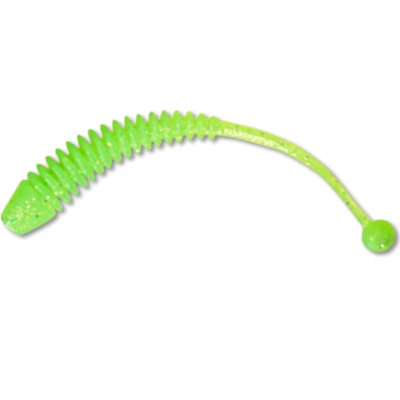 Силиконовая приманка ВАТ ZON worm 63мм цвет Кислотный БЛ аром. Краб Уп.8