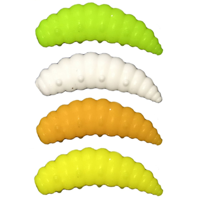 Силиконовая приманка Zombie Dura Plus (Дура+) цвет (White#01x2), (Lemon#03x2), (Yellow#05x2), (Chartreuse#13x2) floating