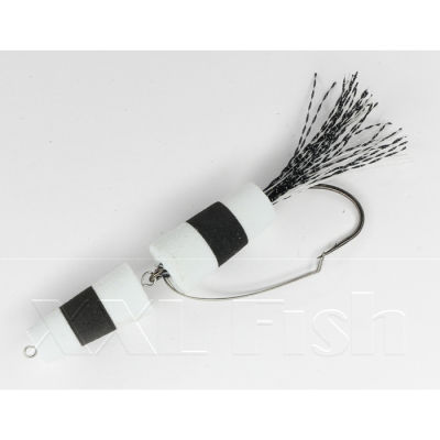 Приманка Мандула "Флажок" XXL Fish Модель 124 цв. БелоЧерноБелый