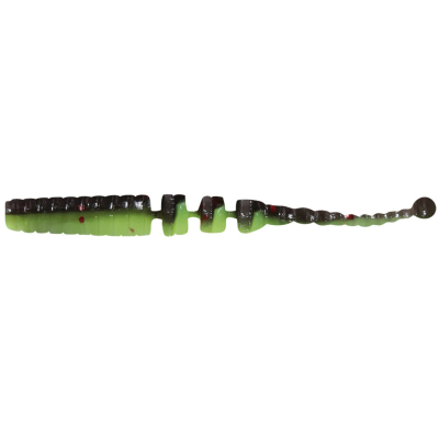 Силиконовая приманка Yaman Pro Dasty 1,7" цвет #32 - Black Red Flake/Chartreuse (уп. 10 шт.)